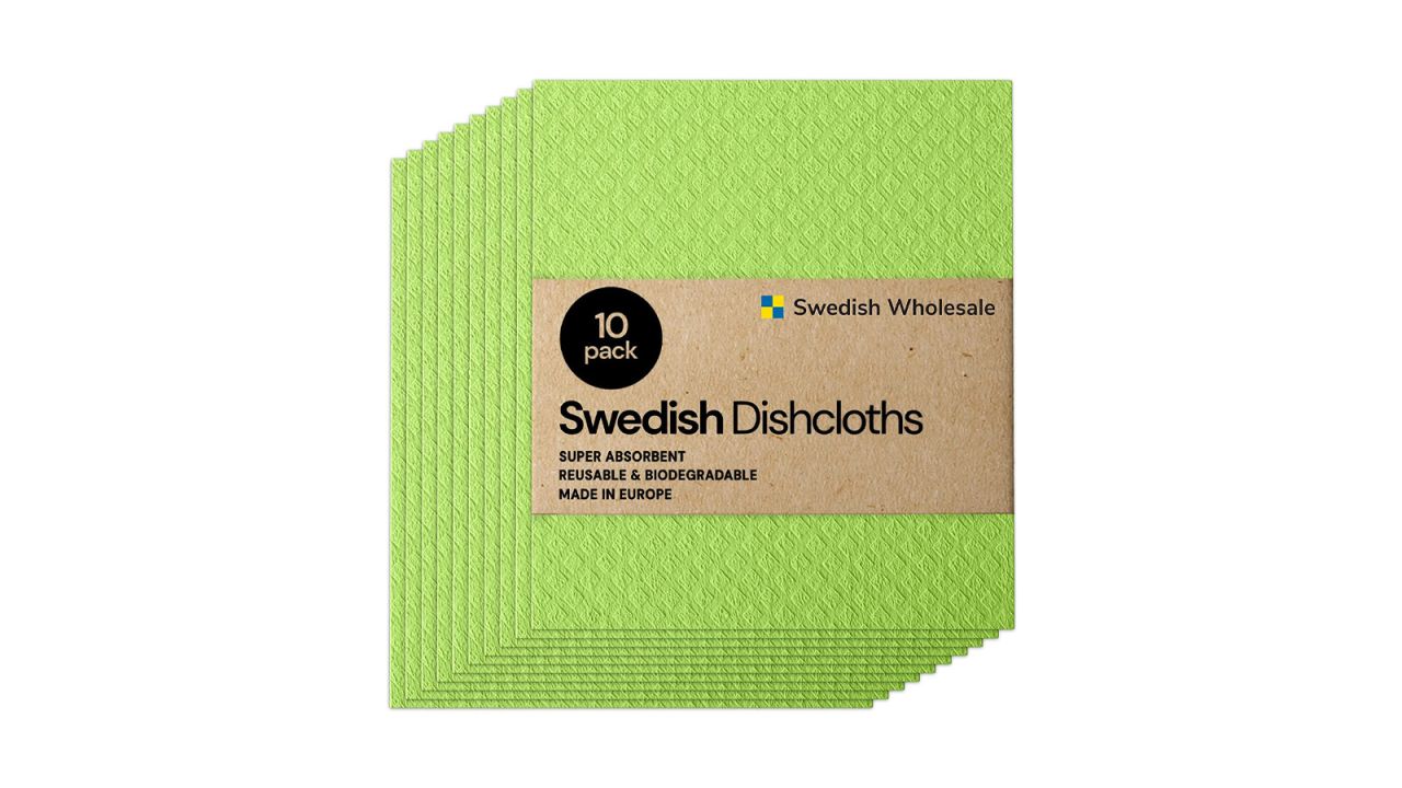 12 Pack Swedish Dish Cloths - Reusable Kitchen Clothes - Ultra Absorbent  Dish Towels for Kitchen, Washing Dishes, and More - Cellulose Sponges Cloth