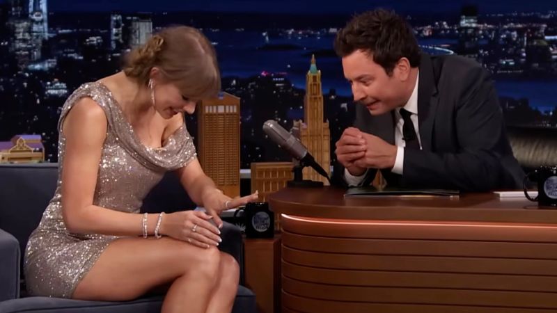 ‘Oh my lord’: Taylor Swift’s engagement ring stuns Jimmy Fallon