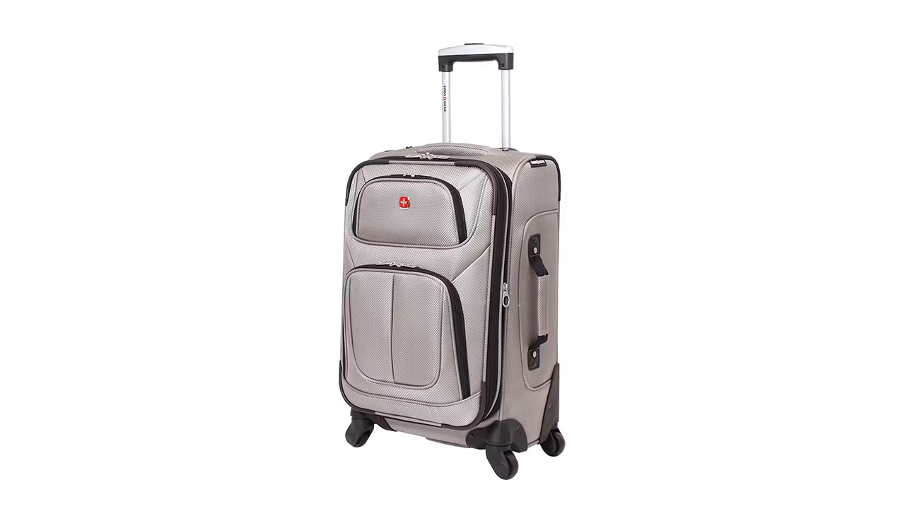 Swissgear 21 Expandable Carry-On Spinner stock photo