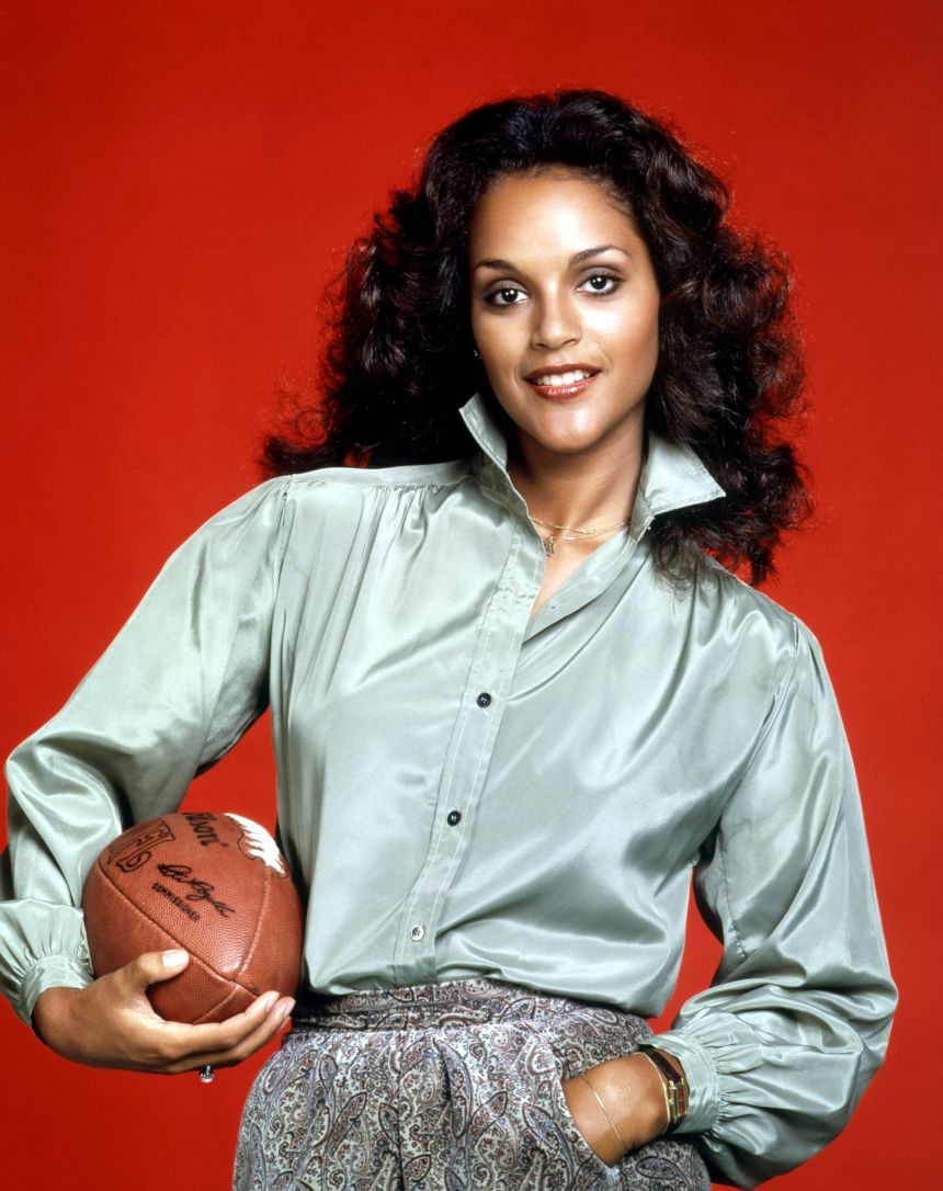 Jayne Kennedy with CBS' "NFL Today" in the mid 1970s.