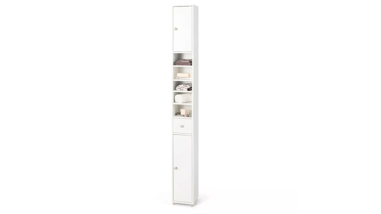 Tangkula Tall Slim Bathroom Storage Cabinet Linen Tower.jpg