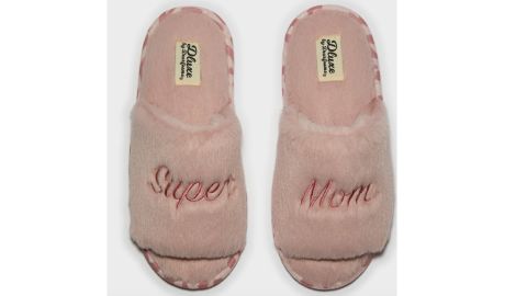 Dluxe By Dearfoams Super Mom Fur Slide Slippers