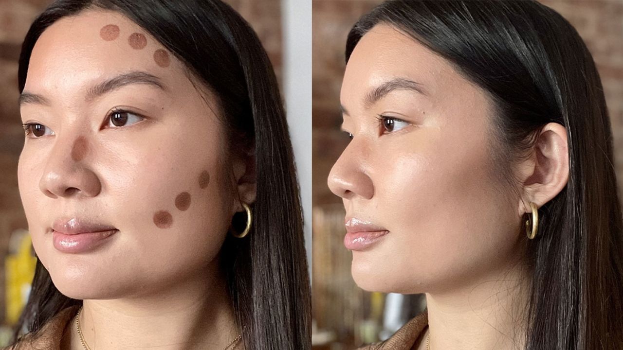 Testing Tarte Sculpt Tape in Soft Bronze.
