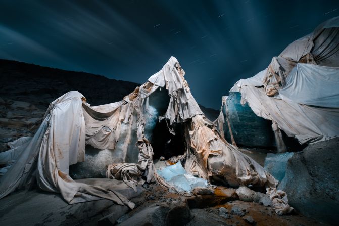 Liam Man’s series “Carcass of the Ice Beast” won the Earth Photo 2025 Climate of Change Award. In 2009, thermally reflective blankets were placed over the Rhône Glacier in Switzerland, to slow its melt, but today these coverings hang in tatters. Man said that it is a “tribute to human effort and a sobering reminder of its limits. Despite the dedication of a few, their interventions could not halt the glacier’s retreat.” <strong>Look through the gallery to see more of the Earth Photo winners.</strong>