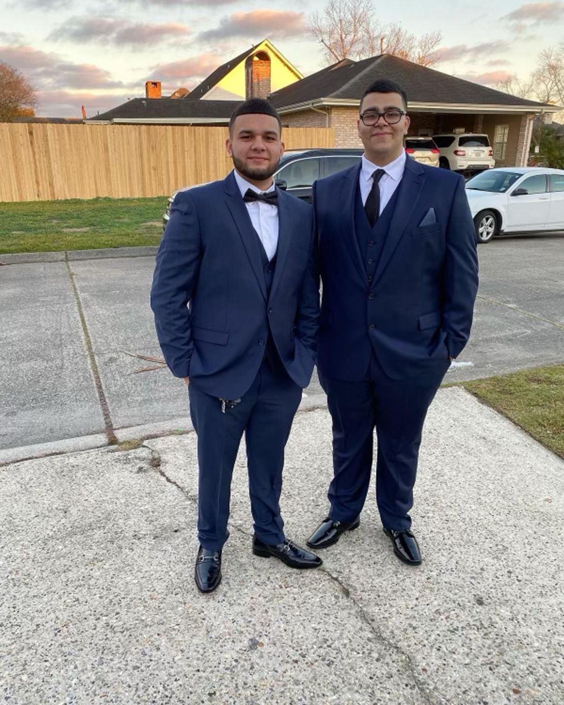 Tawifc Abdel Jabbar (right) and his brother Amir in Louisiana.