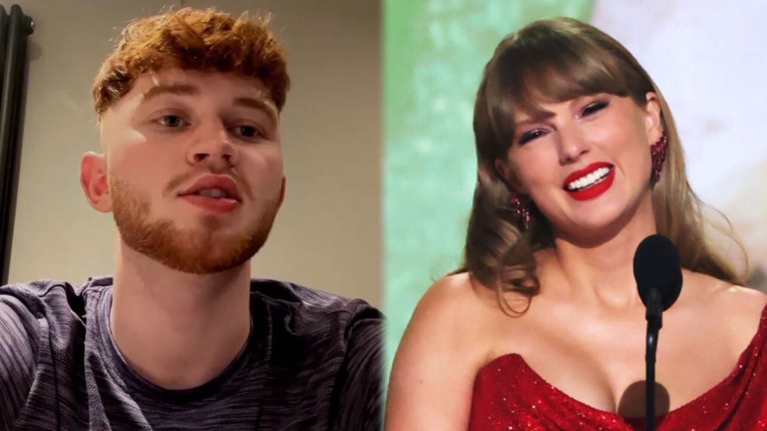 A la izquierda, Taylor Swift, un peleador de MMA de Inglaterra; a la derecha, Taylor Swift, superestrella mundial del pop.