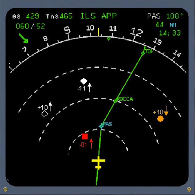 Example of an “ADS-B in” display, from documents released for the hearing in the NTSB docket.
