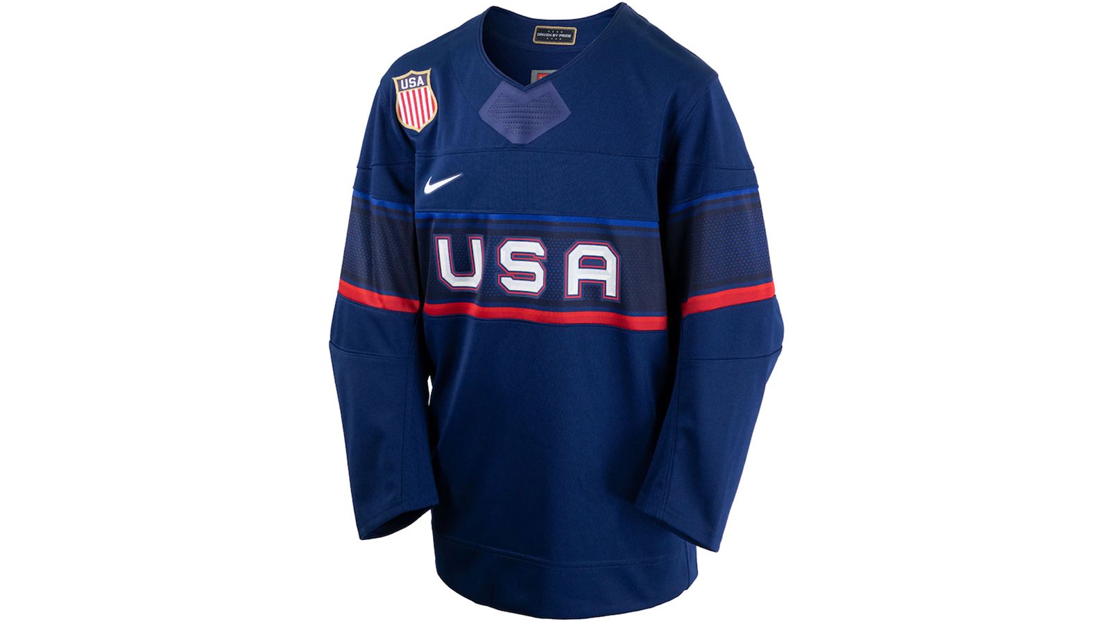 Vintage Nike Team USA Olympic Hockey Jersey Red White & Blue 