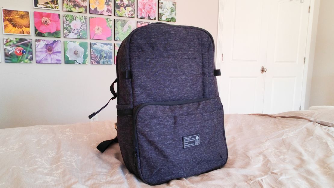 Hex technical backpack on bed