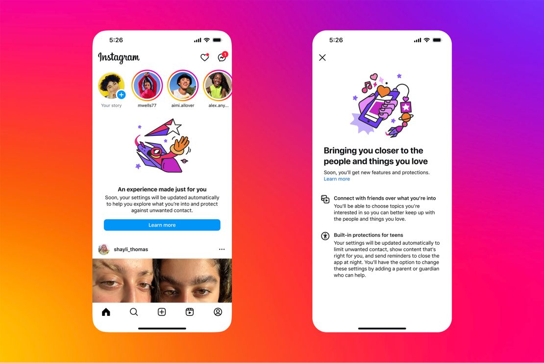 Starting next week, Instagram will warn teens that they will be automatically placed in more private and restricted environments.