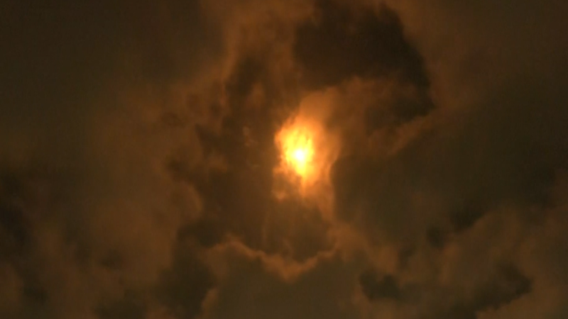 Video shows missiles from Iran streaking skies of Israel