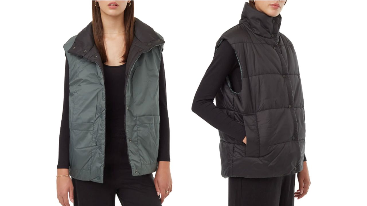 Women's Winter Long Down Vest Full-Zip Sleeveless Puffer Vest Coats Jacket  Outerwear with Pockets and Removable Hood Womens Clothes