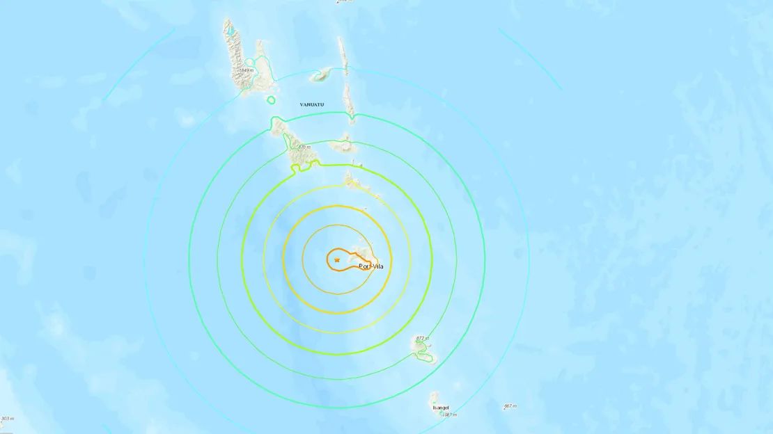 Un fuerte terremoto de magnitud 7,3 sacudió el martes 16 de diciembre, con epicentro cerca de Port Vila, la ciudad más grande de la nación insular de Vanuatu.