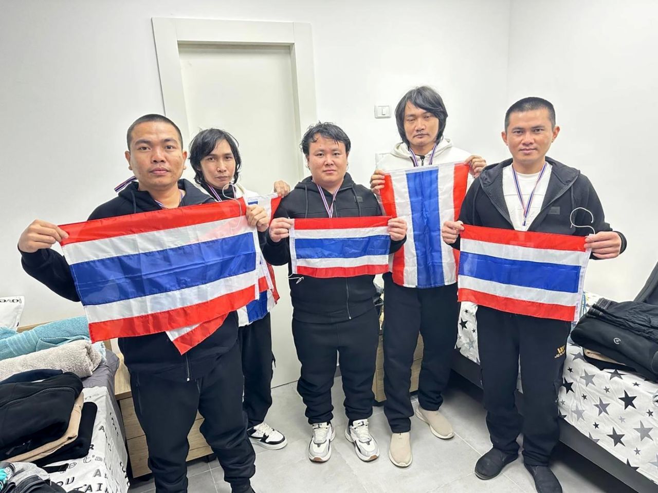 The Five Thai hostages released on Thursday.