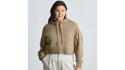 The Cropped Hoodie in ReCashmere