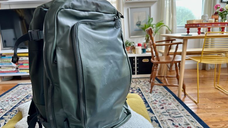 The exterior of the Away FAR 45L backpack