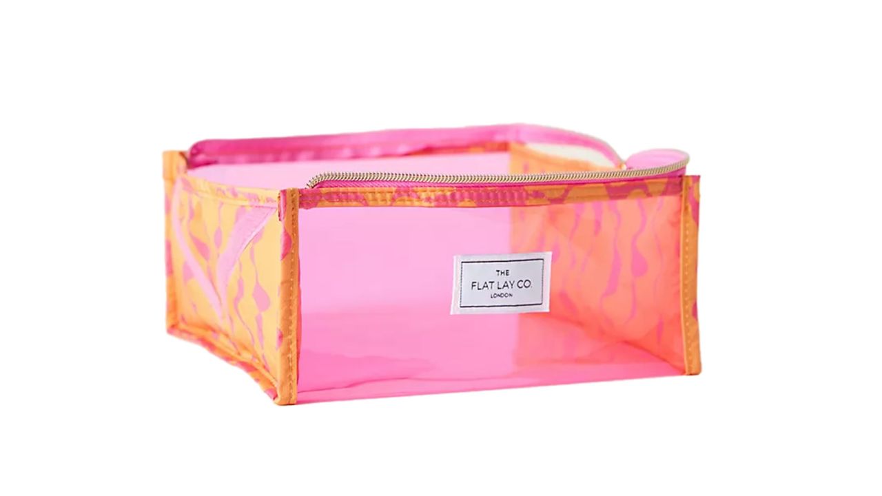 The Flat Lay Co. Open Flat Makeup Jelly Box Bag