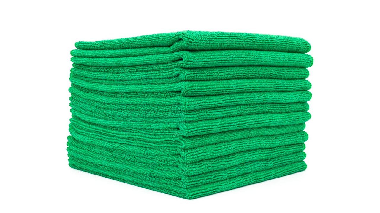 Stack of green rags