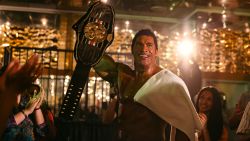 Dwayne Johnson as Mark Kerr in "The Smashing Machine"