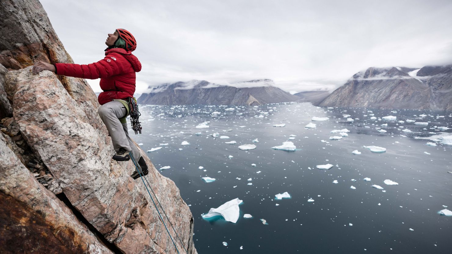 Alex Honnold climbing Ingmikortilaq in "Arctic Ascent With Alex Honnold."