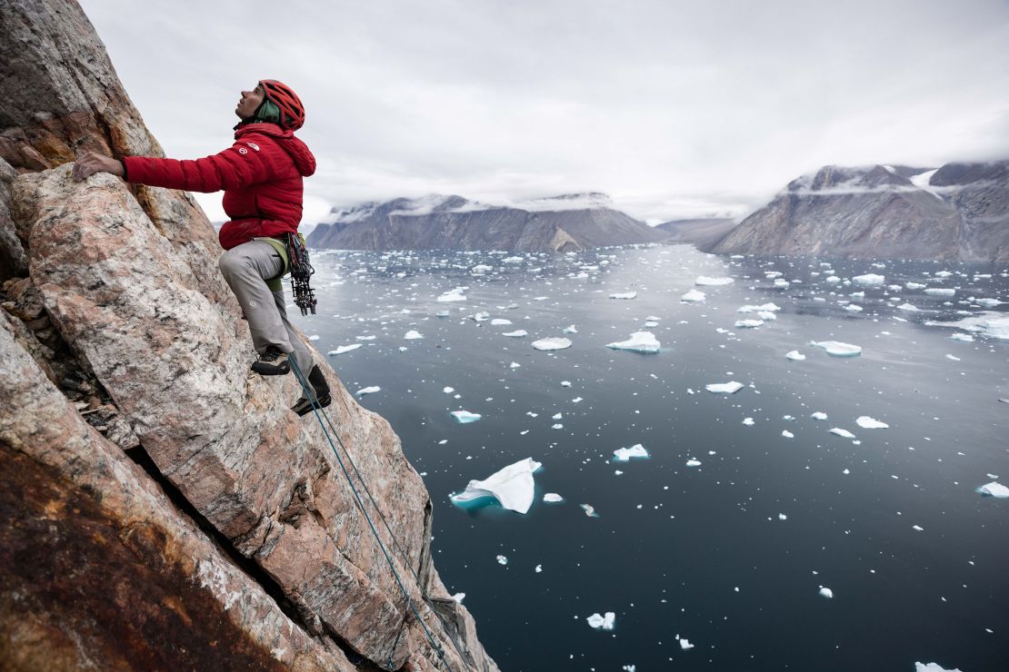 Alex Honnold climbing Ingmikortilaq. "Arctic Ascent With Alex Honnold."