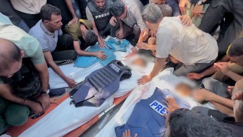 Israeli strike kills journalists working at Gaza hospital