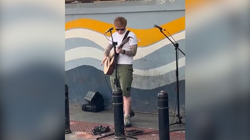 Video: Ed Sheeran street performance shut down by police in India