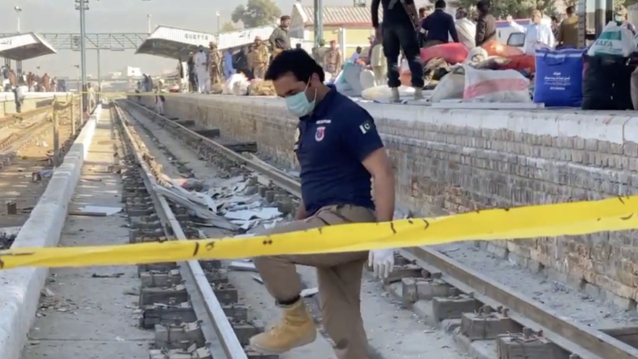 More than a dozen people were killed in a bomb blast at a train station in Quetta, Pakistan, on November 9, 2024.