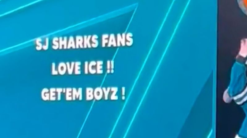 ‘ICE’ message shown at San Jose Sharks game