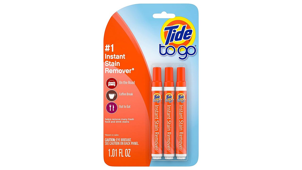 A photo of a pack of three Tide To Go pens in retail packaging