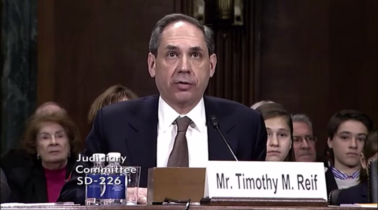 Judge Timothy Reif is seen in this screengrab from November 2018.