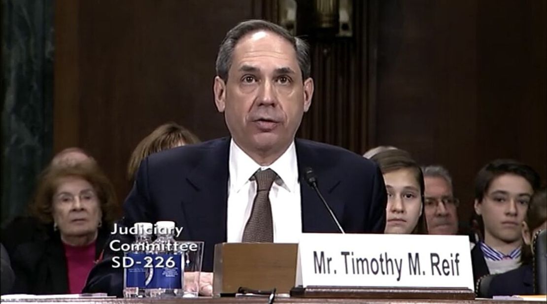 Judge Timothy Reif is seen in this screengrab from November 2018.