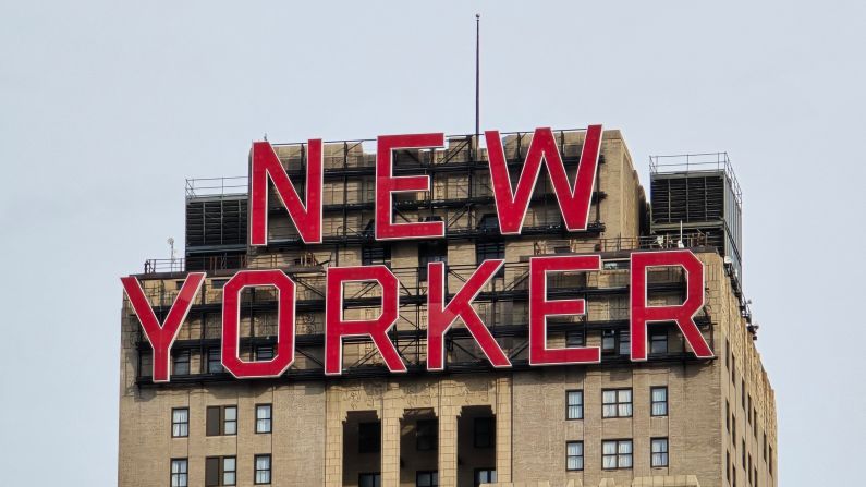 A closer zoomed view of The New Yorker hotel