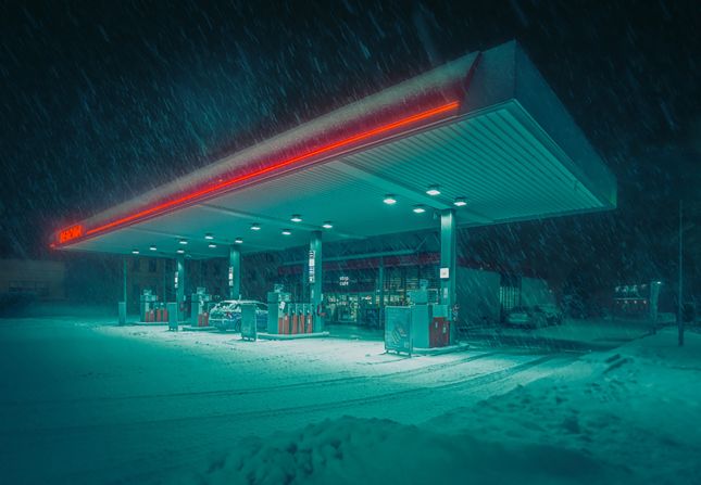 Tomáš Havrda took a photo of a gas station on a journey home in Czech Republic. Winner, Regional Awards.
