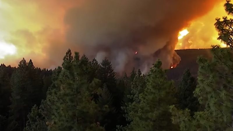 Timelapse footage shows ‘fire tornado’ in California