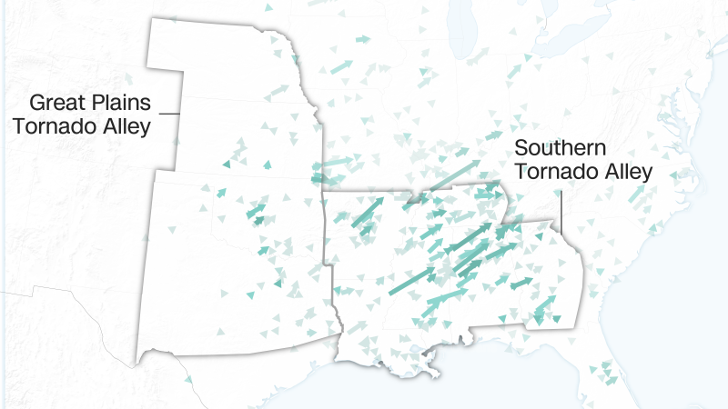 The Southern Tornado Alley: Where the deadliest twisters touch down in ...