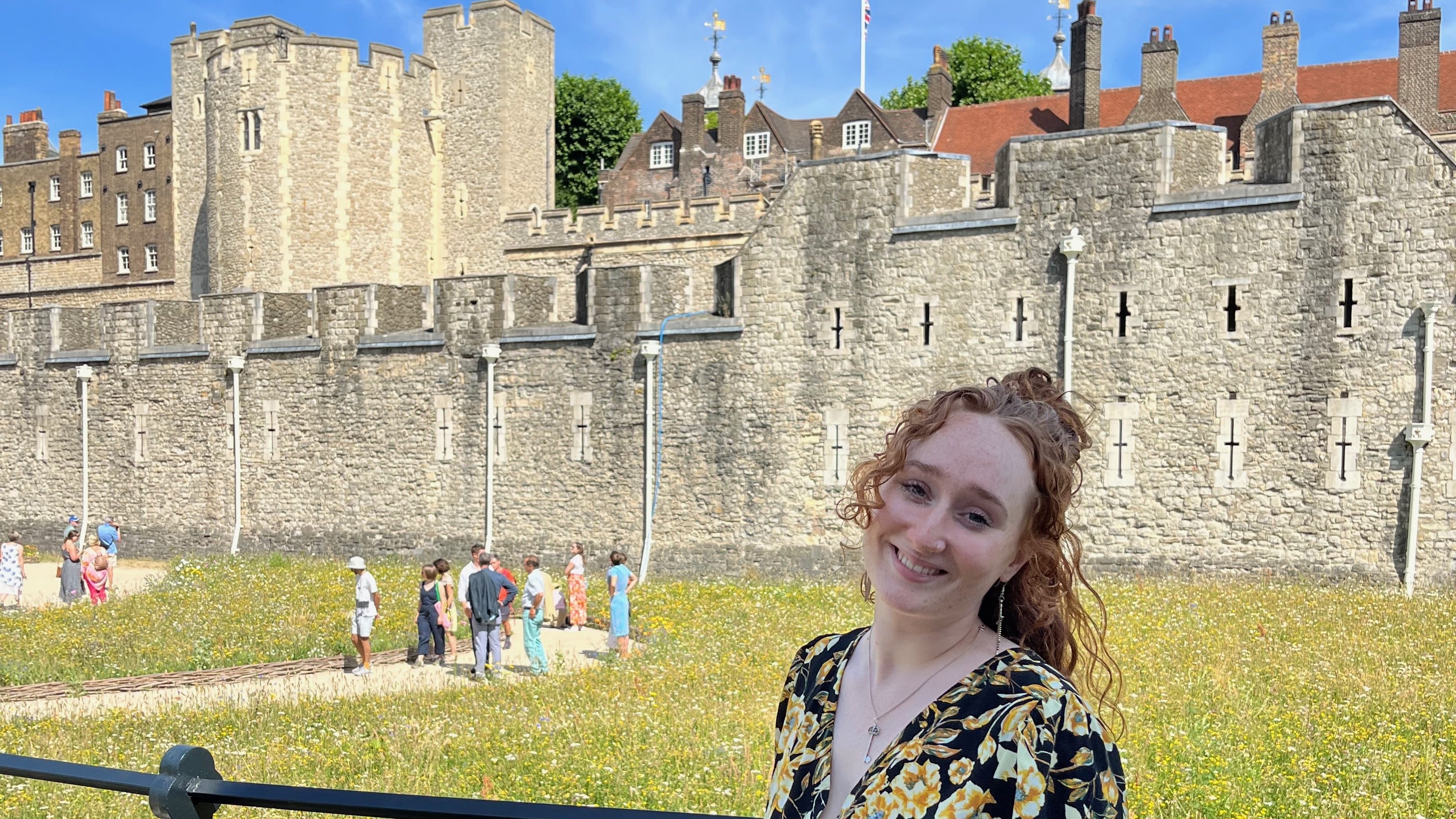 Megan Clawson lived in the Tower of London for three years.