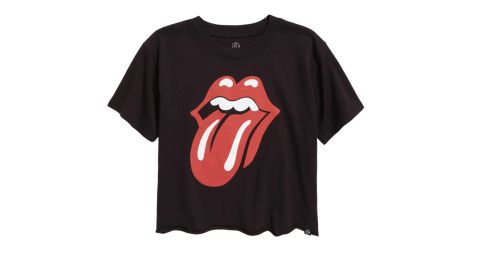 Treasure & Bond Kids 'Rolling Stones Crop Graphic Tee