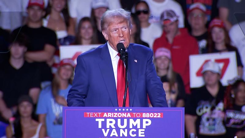 Trump compares US to a ‘garbage can’ during campaign speech