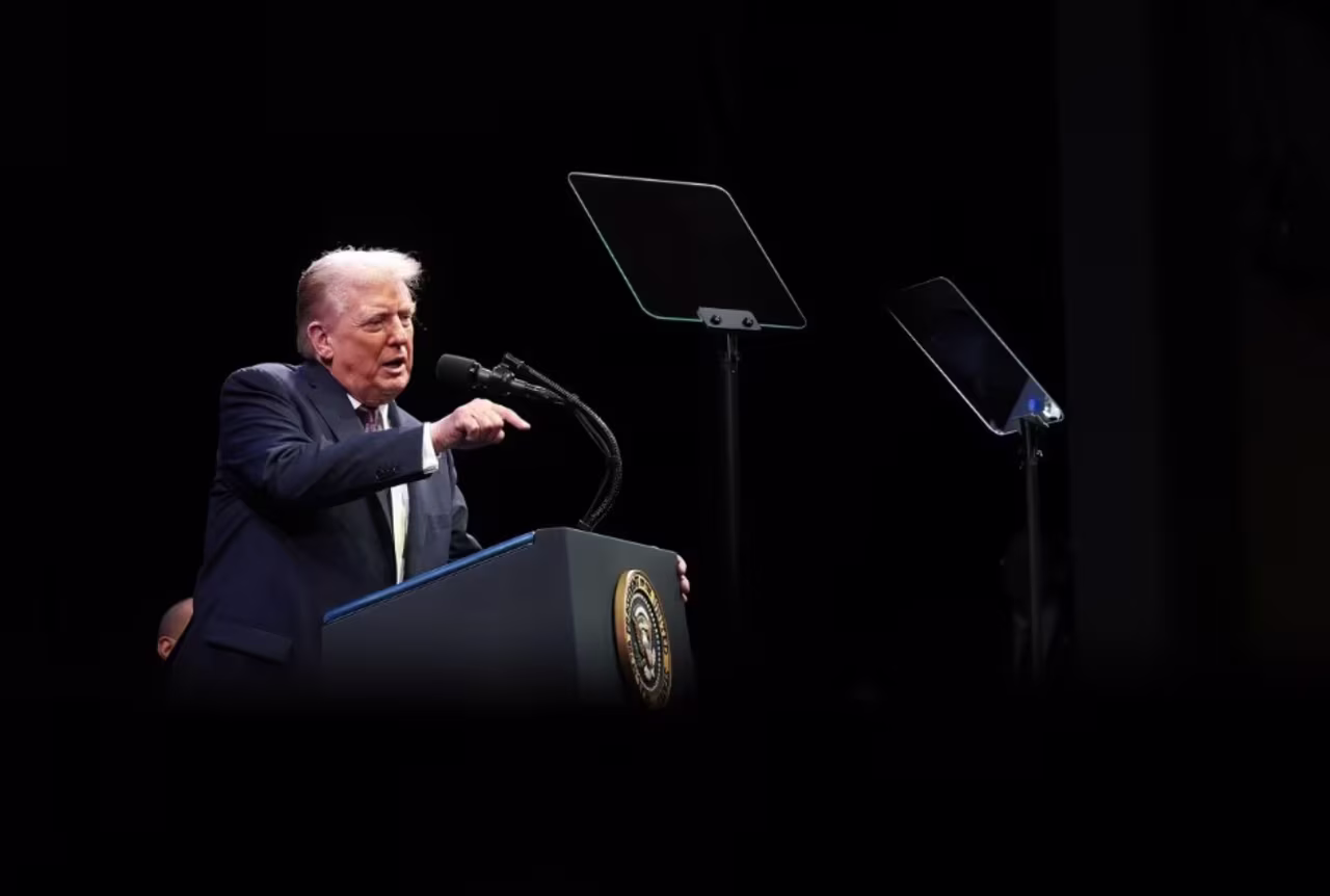 El presidente Donald Trump habla en un evento en Washington, el 8 de septiembre.