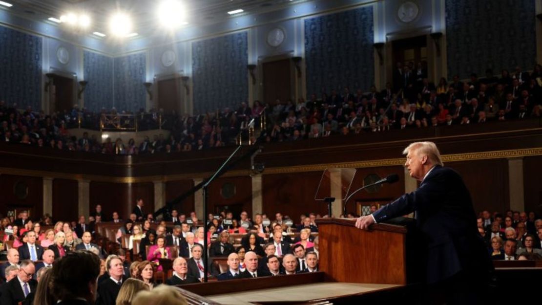 El presidente de Estados Unidos, Donald Trump, se dirige a una sesión conjunta del Congreso en el Capitolio de Estados Unidos en Washington, el martes 4 de marzo de 2025.