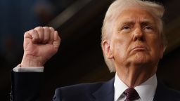 Donald Trump en su discurso ante el Congreso el 4 de marzo de 2025.