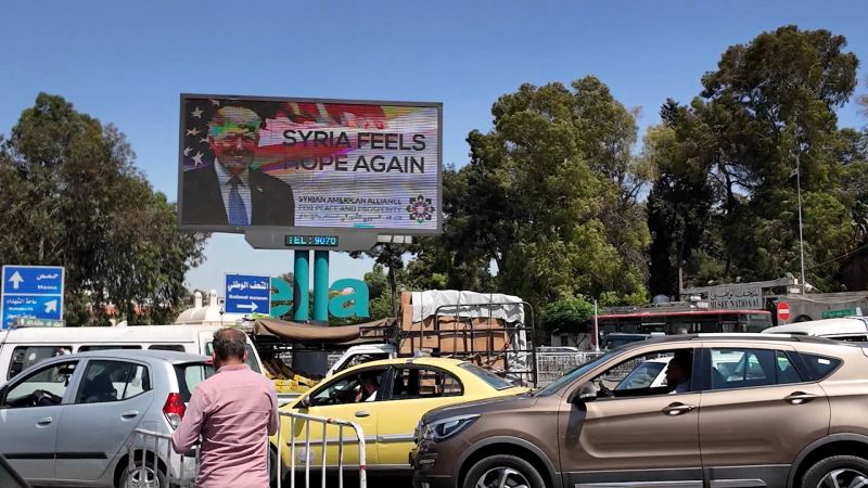 President Trump is on billboards all over Syria’s capital city