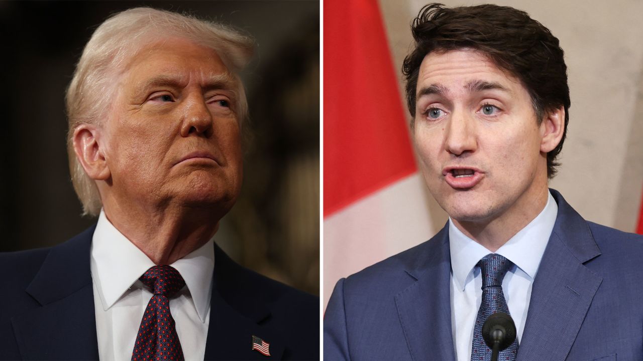 US President Donald Trump and Canadian Prime Minister Justin Trudeau.