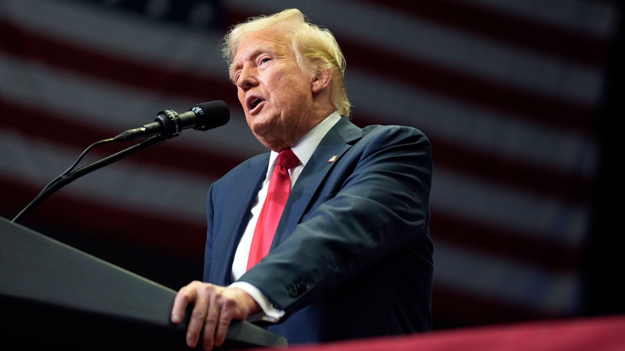 Republican presidential candidate former President Donald Trump speaks at a campaign rally, Saturday, July 20, 2024, in Grand Rapids, Mich. (AP Photo/Evan Vucci)