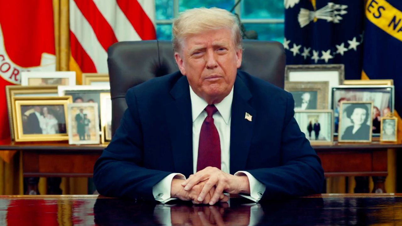 US President posted a video from the Oval Office expressing his grief over the killin of Charlie Kirk on Wednesday.