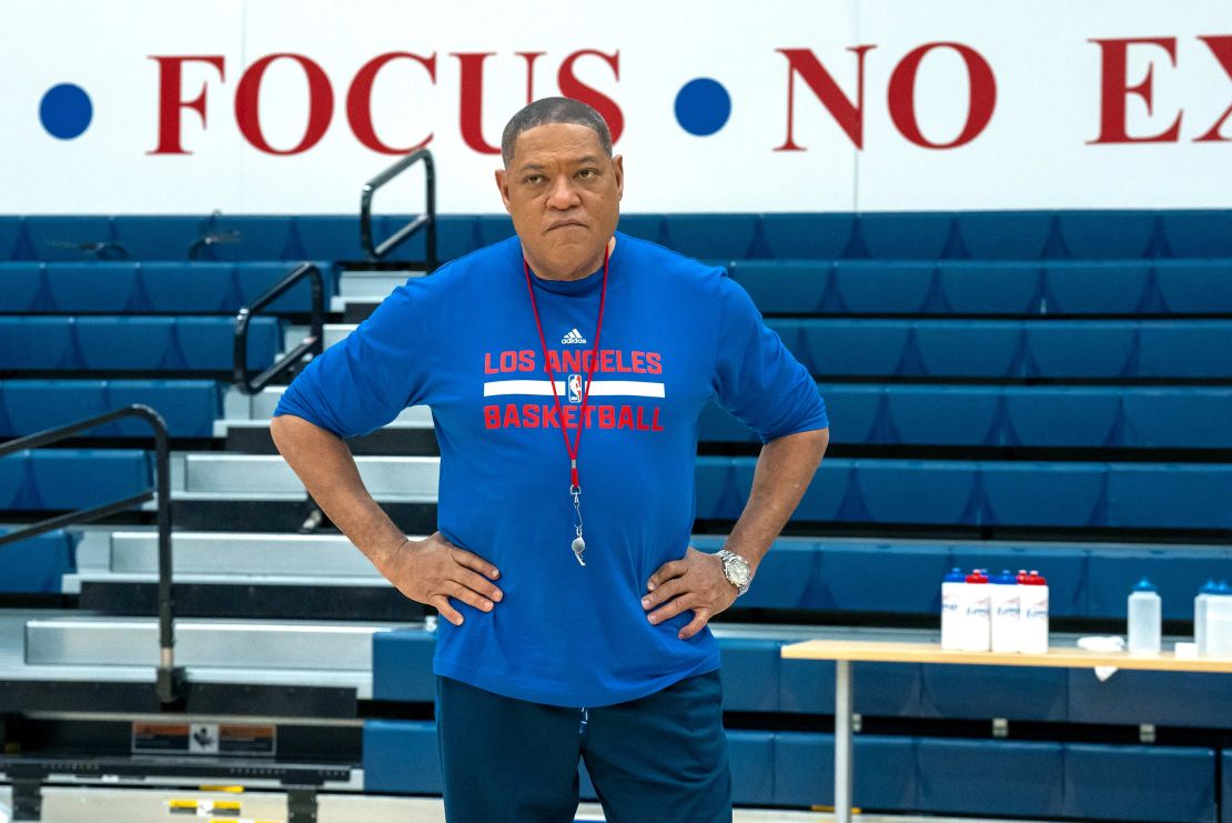 Laurence Fishburne as then-Clippers coach Doc Rivers in 