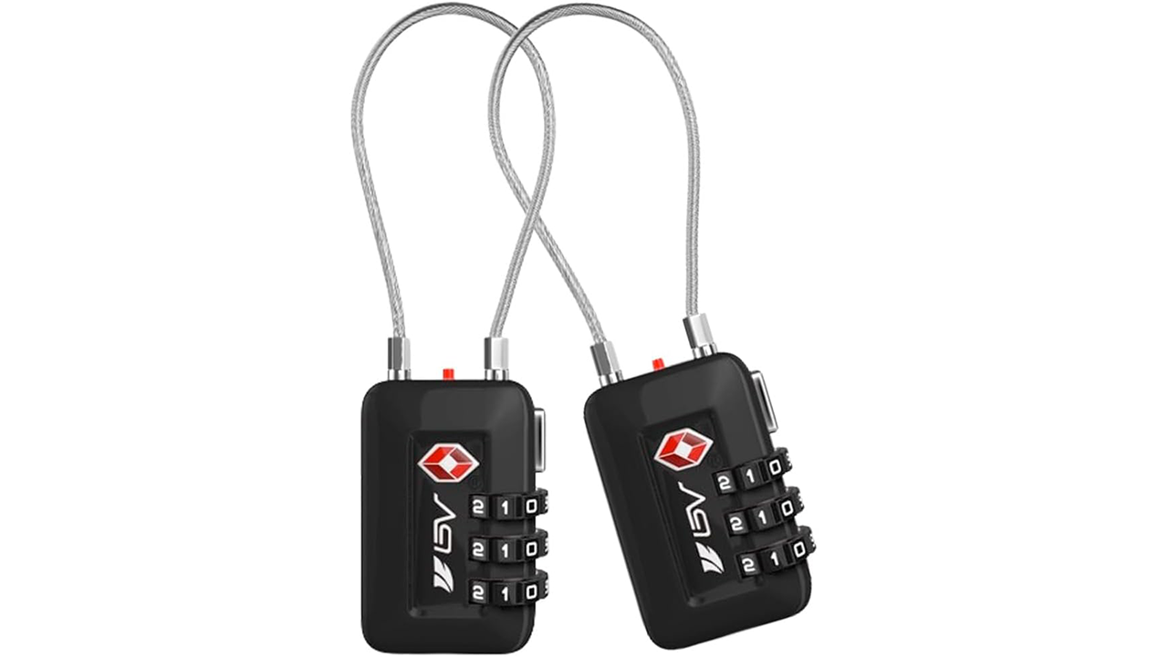 TSA Approved Luggage Travel Lock, Set-Your-Own Combination Lock for School Gym Locker stock photo