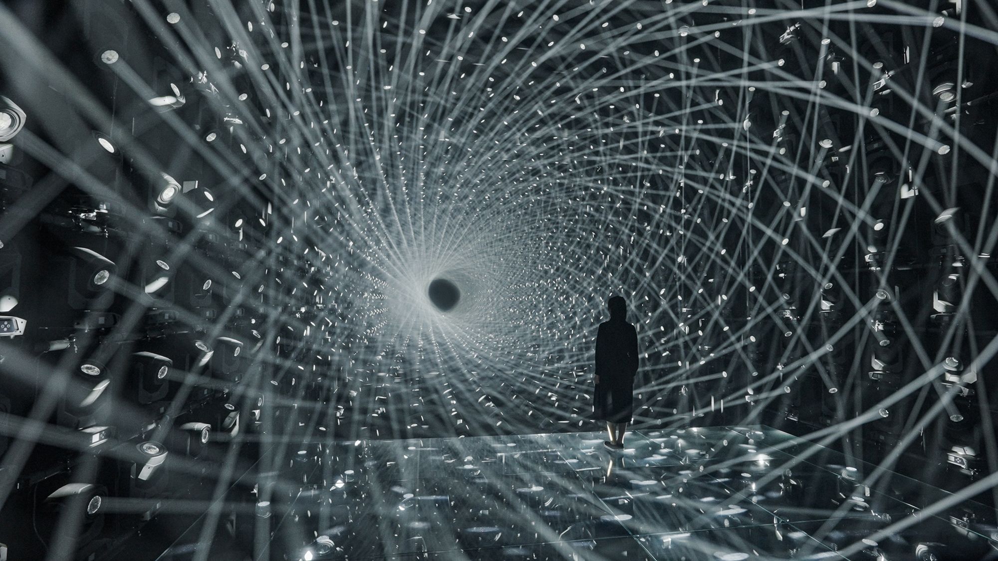 "Tunnel into the Mirror Universe" is described by teamLab as comprising "light sculptures."