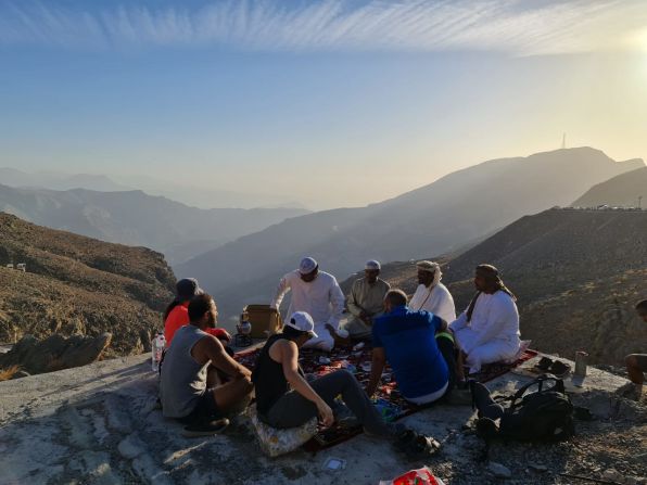 Amy Subaey moved from the US to Dubai in 2002. After she was made redundant during the pandemic, she decided to work full-time on UAE Trekkers, a women-led hiking group she had started years earlier, which has since offered guided hikes to over 60,000 people. Pictured, its hike to the summit of Jebel Shams, in Oman.